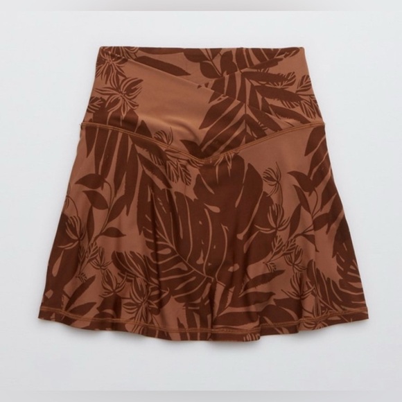 aerie Pants - Offline by Aerie Crossover Tropical Brown Skirt - Size Small